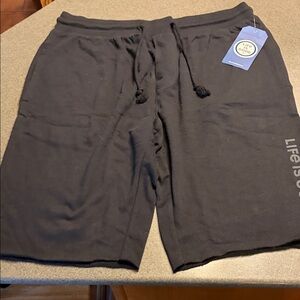 Life Is Good Men's Black Athletic Shorts
